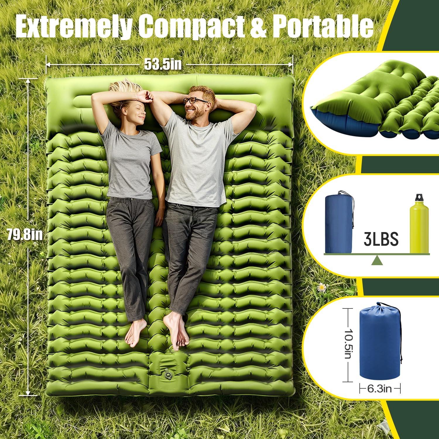 Double Inflatable Camping Air  - đánh giá và giá Hiking Backpack Waterproof