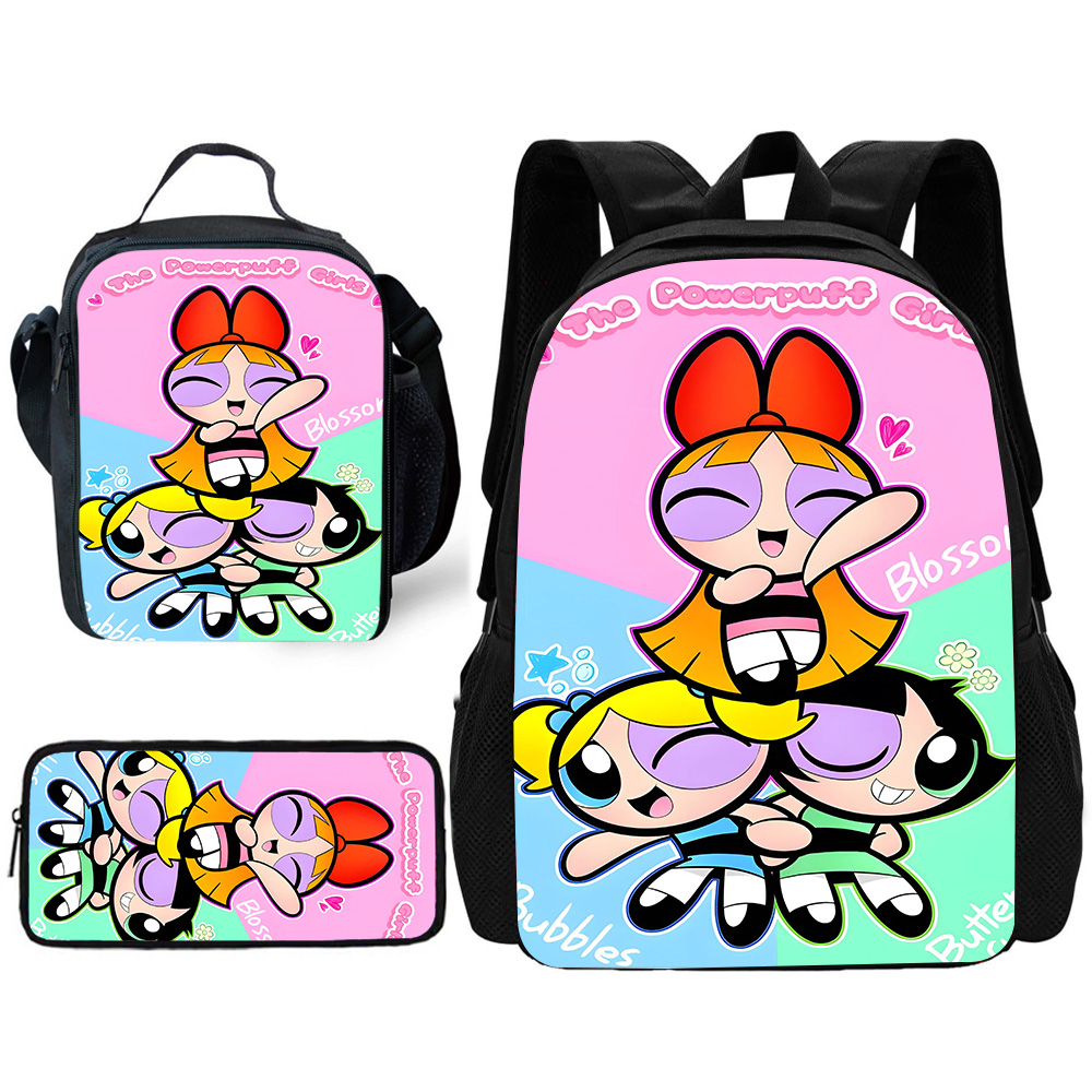 Child Cute Anime Powerpuffs Gi - đánh giá và giá School Backpack Teen