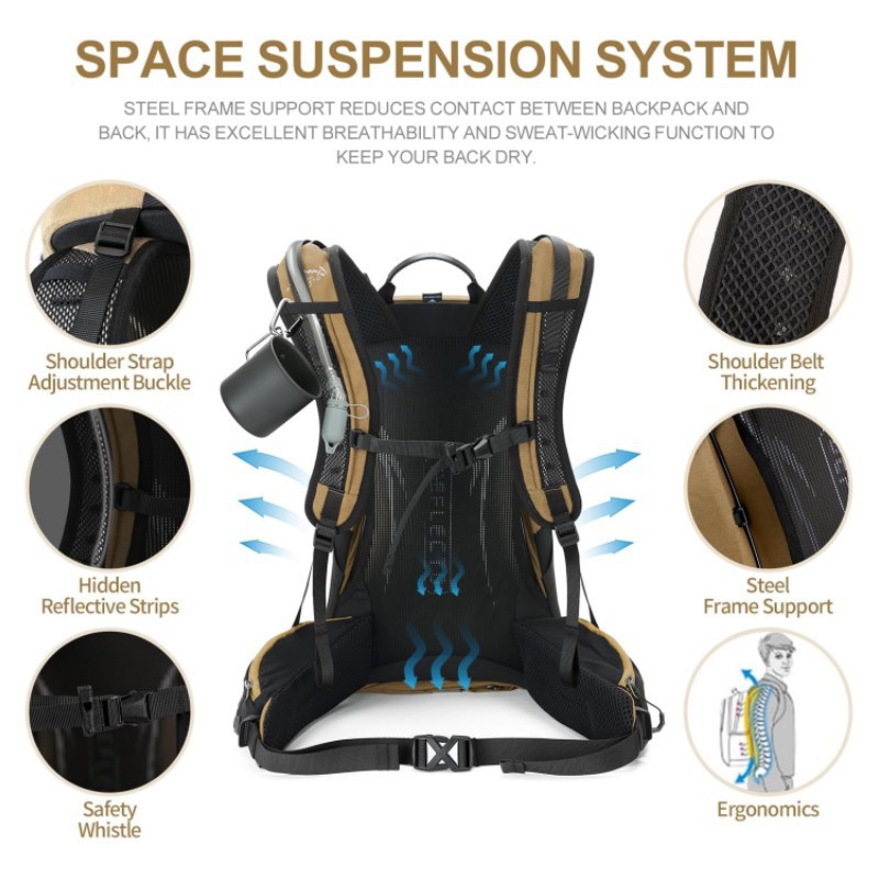 Large Waterproof Tear-Resistan - đánh giá và giá Hiking Backpack Waterproof