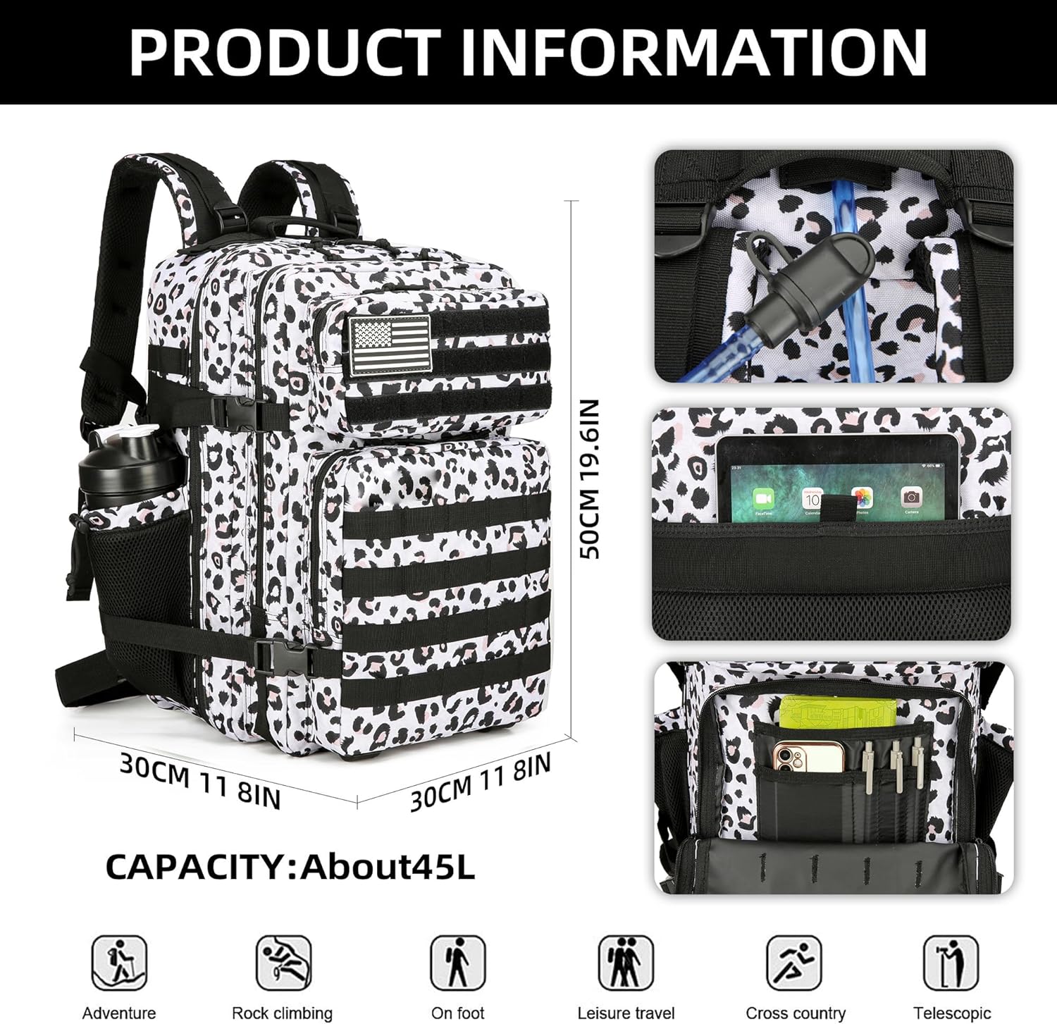 Large 45L 3P Tactical Backpack - đánh giá và giá Rucksack Military Style