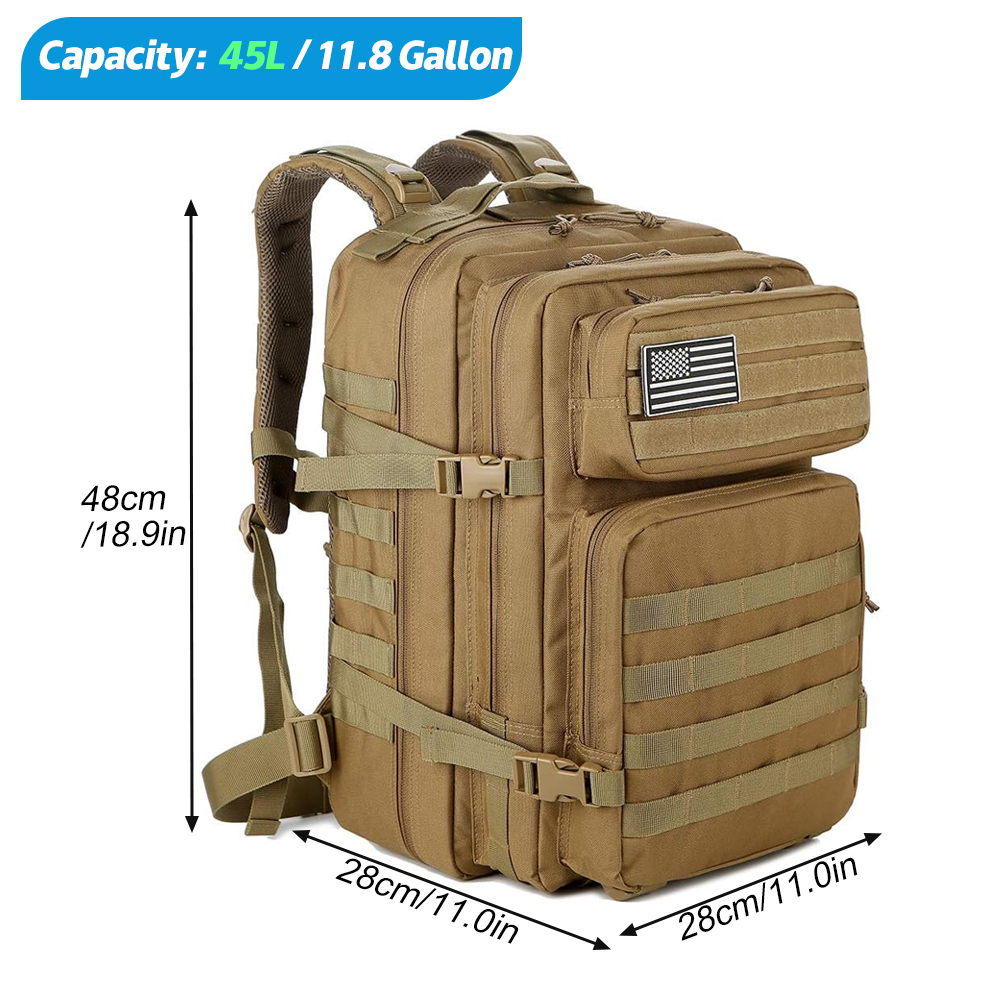 45L Tactical Backpack For Men  - đánh giá và giá Urban Backpack Tactical